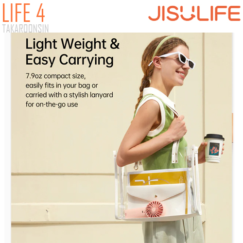 พัดลมขนาดพกพา JISULIFE Life 4 Handheld Fan (3600 mAH)