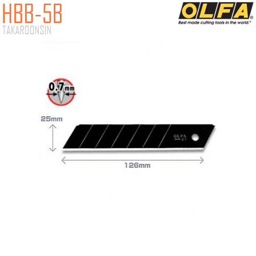 ใบมีดคัตเตอร์ชนิดพิเศษ OLFA HBB-5B (25mm)