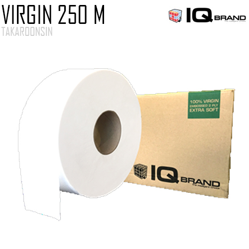 กระดาษชำระม้วนใหญ่ 2 ชั้น IQ BRAND (Virgin) ไม่มีลาย S