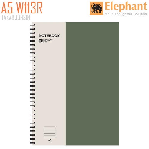 สมุดสันห่วง A5 W113R/ W114R ตราช้าง