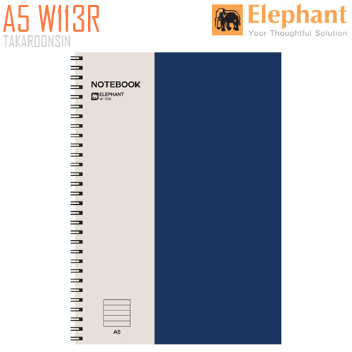 สมุดสันห่วง A5 W113R/ W114R ตราช้าง