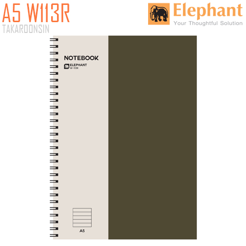 สมุดสันห่วง A5 W113R/ W114R ตราช้าง