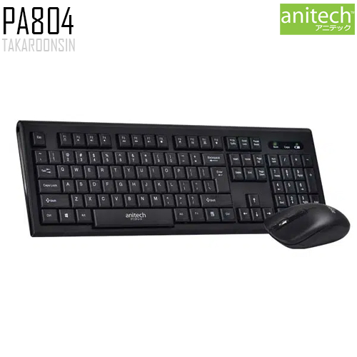 ชุดคีย์บอร์ดและเมาส์ไร้สาย ANITECH PA804