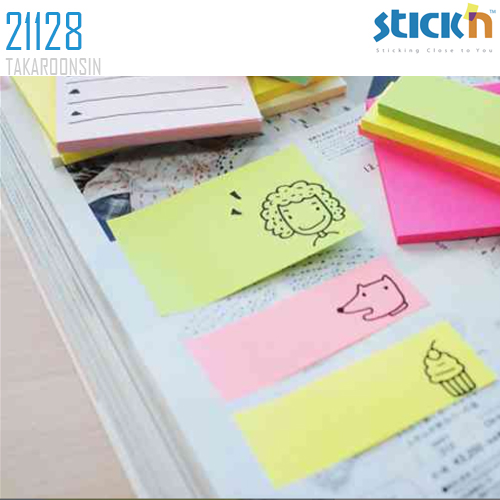 กระดาษโน้ต STICKN 3″x1″ คละสี PASTEL 21128 (1x3)