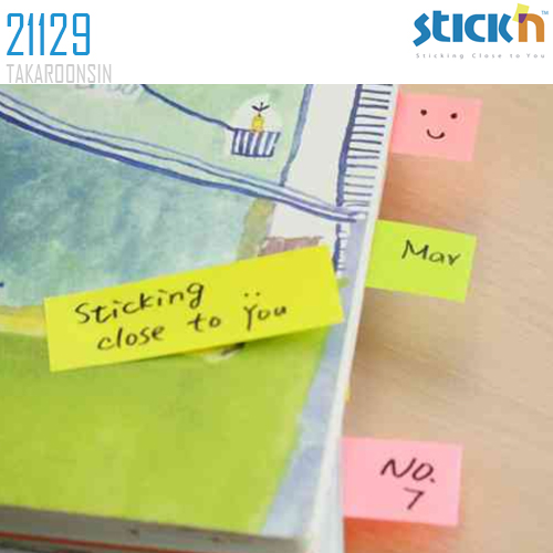 กระดาษโน้ต STICKN 3″x1″ คละสี นีออน 21129 (1x3)