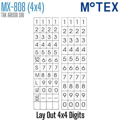 เครื่องพิมพ์ป้ายรันนิ่ง MOTEX MX-808 H 4×4 digits