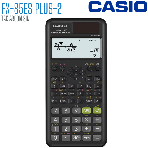เครื่องคิดเลขวิทยาศาสตร์ CASIO 10+2 หลัก รุ่น FX-85ES PLUS-2