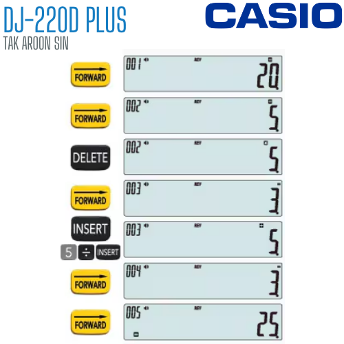 เครื่องคิดเลข CASIO 12 หลัก DJ-220D PLUS แบบมีฟังส์ชั่น