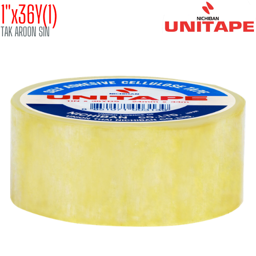 เทปใส 1 นิ้ว x 36 หลา UNITAPE แกน 1 นิ้ว