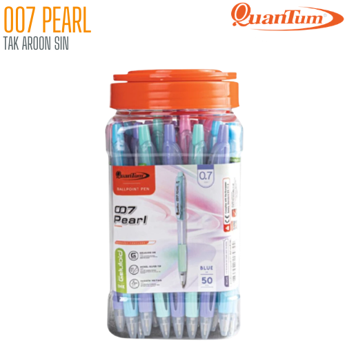 ปากกาลูกลื่น QUANTUM 007 PEARL ขนาด 0.7 มม. หมึกน้ำเงิน