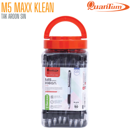 ปากกาลูกลื่น QUANTUM M5 MAXX KLEAN ขนาด 0.5 มม. หมึกดำ