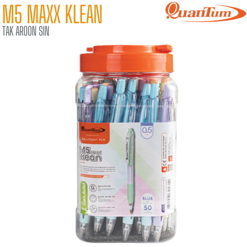 ปากกาลูกลื่น QUANTUM M5 MAXX KLEAN ขนาด 0.5 มม. หมึกน้ำเงิน