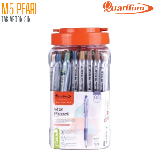 ปากกาลูกลื่น QUANTUM M5 PEARL ขนาด 0.5 มม. หมึกน้ำเงิน