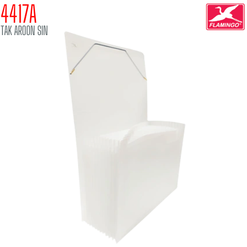 แฟ้มหีบเพลง A4 FLAMINGO 4417A สีใส