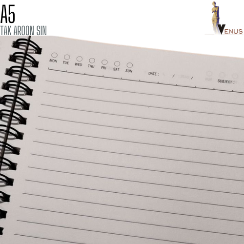 สมุดปกน้ำตาล สันห่วง VENUS A5