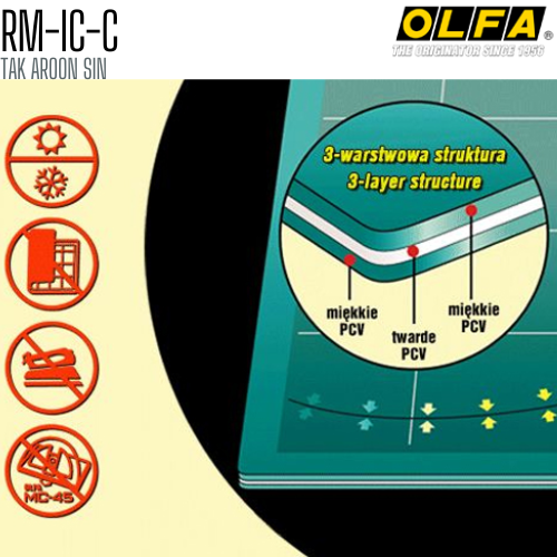 แผ่นยางรองตัด OLFA RM-IC-C (47 x 32 ซม.)