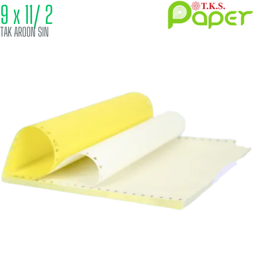 กระดาษต่อเนื่อง เคมี T.K.S. 9x11 / 2 ชั้น