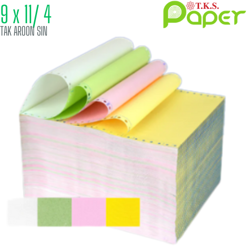 กระดาษต่อเนื่อง-เคมี T.K.S. 9x11 / 4 ชั้น