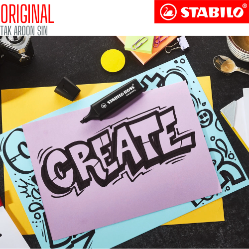 ปากกาเน้นข้อความ STABILO BOSS Original สีดำ
