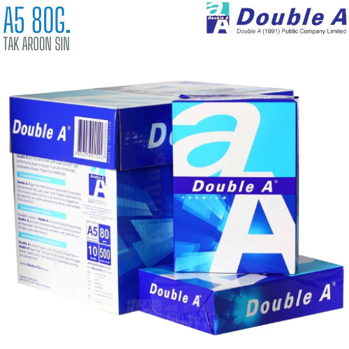 กระดาษถ่ายเอกสาร A5 80G DOUBLE A