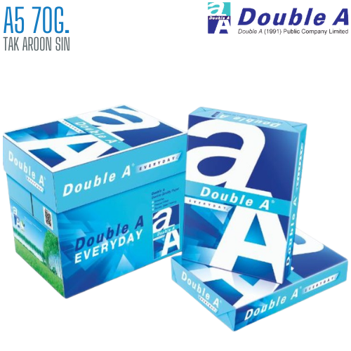 กระดาษถ่ายเอกสาร A5 70G DOUBLE A