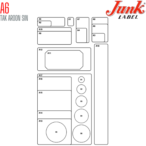 ป้ายสติ๊กเกอร์ผนึกแห้ง 27x24 มม. #A6 Junk Label
