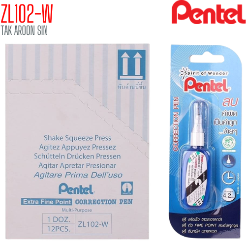 ปากกาลบคำผิด 4.2 มล. PENTEL ZL102-WBP
