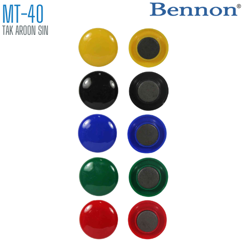 เม็ดแม่เหล็กติดบอร์ด BENNON 40 มม. MT-40 คละสี (1x4)