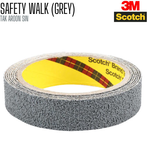 เทปกันลื่น SAFETY WALK สำหรับงานภายใน 1 นิ้ว x 180 ซม. สีเทา