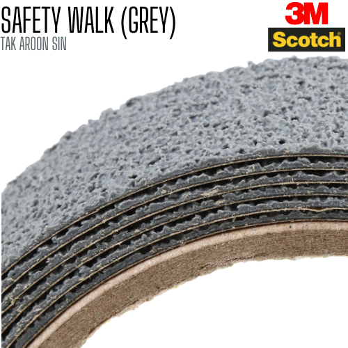 เทปกันลื่น SAFETY WALK สำหรับงานภายใน 1 นิ้ว x 180 ซม. สีเทา