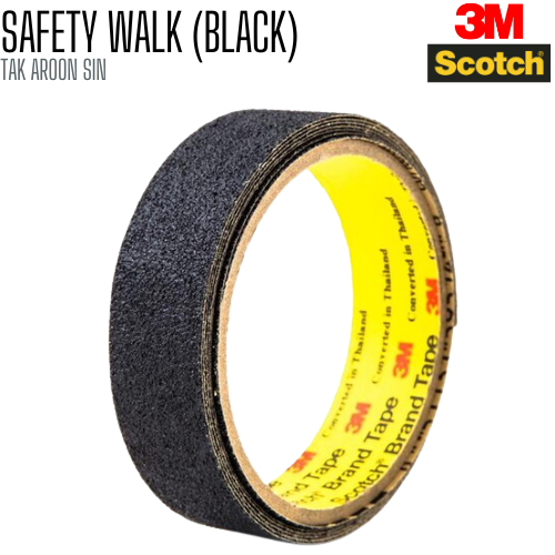 เทปกันลื่น SAFETY WALK สำหรับงานภายนอก 1 นิ้ว x 180 ซม. สีดำ