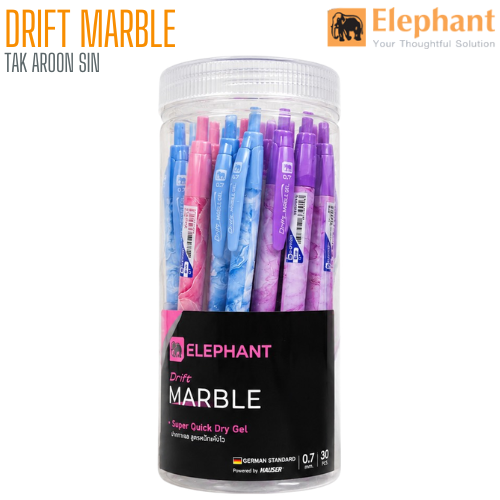 ปากกาหมึกเจล ELEPHANT DRIFT MARBLE ขนาด 0.7 มม. หมึกน้ำเงิน