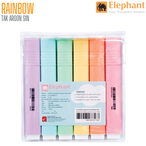 ปากกาเน้นข้อความ ตราช้าง RAINBOW