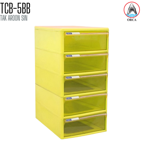 ตู้เอกสาร 5 ชั้น โครงสี ลิ้นชักสีใส ORCA TCB-5BB